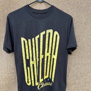 Cheeba Chews Womens Black Gold Top shirt Sz S Made in USA